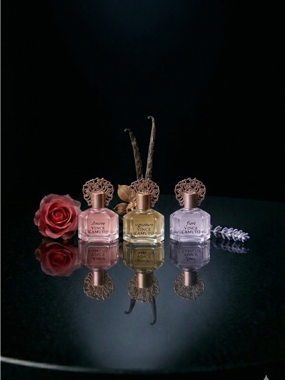 Vince Camuto Luxury Fragrance Trio | Amore, Fiori, & Signature Coffret | NIB - Picture 2 of 7